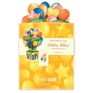 Mini Birthday Balloon Fresh Cut Paper Flowers Pop-Up Bouquet