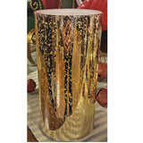 Gold Mercury Glass Water Fountain Candle with Remote Control
