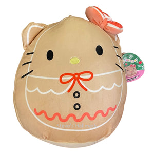 Christmas Squishmallow Sanrio Hello Kitty Gingerbread 8" Stuffed Plush by Kelly Toy