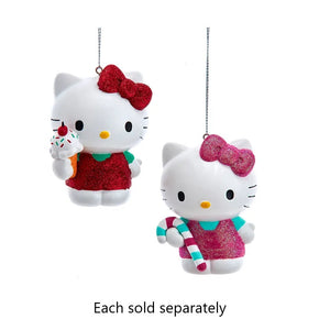 3.5" Hello Kitty with Candy Cane or Ice Cream Ornament