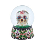 100mm Day of the Dead Water Globe with Sculpted Green Base