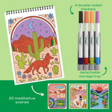 FlowArt Trace-by-Groove Desert Dreams Meditative Dotting Activity Book & Markers