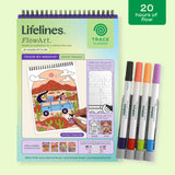 FlowArt Trace-by-Groove Desert Dreams Meditative Dotting Activity Book & Markers