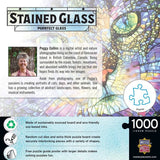 Purrfect Glass Cat Stained Glass Art 1000-Piece Jigsaw Puzzle