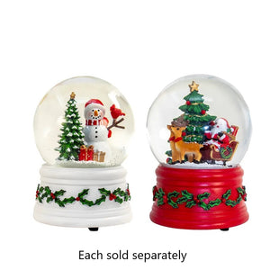 100mm Musical Santa Snowman Water Globe Plays We Wish You a Merry Christmas