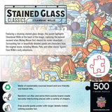 Disney Steamboat Willie Stained Glass Art 500-Piece Jigsaw Puzzle
