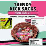 Bright Color Crochet Kick Sacks Footbag