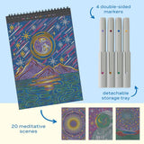 FlowArt Dot-By-Letter Into the Galaxy Metallic Meditative Dotting Activity Book & Markers