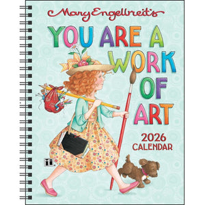 Mary Engelbreit’s You Are A Work Of Art 12-Month 2026 Monthly/Weekly Planner Calendar