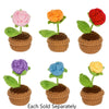 Crochet Mini Rose Flower Pot