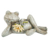 Lazy Garden Frog 7.5" Figurine