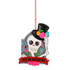 4" Day Of The Dead Skeleton with Top Hat Ornament Dia De Muertos