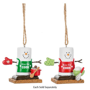 2.5" S'mores Cooking Ornament Kiss the Cook