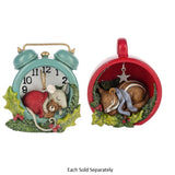 3.1" Forest Critter with Holly Leaves Figurine