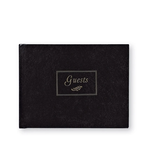 Classic Black Guest Book Foil Stamped