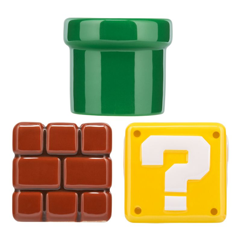 Nintendo Super Mario Set of 3 Shaped Snack Bowls 3.1