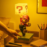 Super Mario with Question Mark Yellow Block Diorama Lamp Light 13.8"