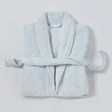 Luxurious Soft Color Velvet Robe in Ice Flow Blue