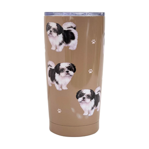 Black White Shih Tzu Stainless Steel 16 Oz. Tumbler