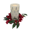 Silver Pine Tree Water Fountain Candle with Remote Control 8"
