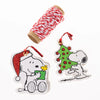 Holiday Snoopy Gift Tags with Baker's Twine