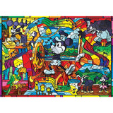 Disney Steamboat Willie Stained Glass Art 500-Piece Jigsaw Puzzle