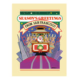 Season's Greetings from San Francisco Cable Car Boxed Christmas Cards Pack of 12