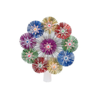 8.5" Retro Multi-Color 10-Light Tree Topper