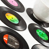 Set of 6 Retro Vinyl Record Design Coasters
