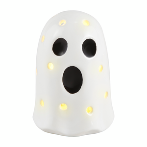 White Ghost Light-Up Sitter Figurine