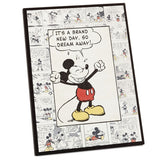 Disney Mickey Mouse New Day Comic Strip Wood Quote Sign