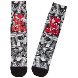 I Love My Nuts Toe of a Kind Novelty Socks