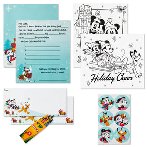 Hallmark Disney Mickey Mouse Letters to Santa Crayola® Coloring Kit