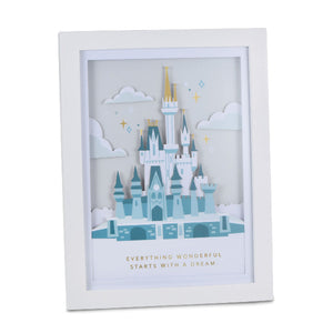 Hallmark Walt Disney World 50th Anniversary Castle Papercraft Framed Art, 8.88x10.5