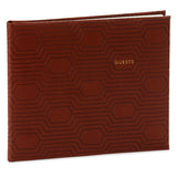 Hallmark Brown Hexagonal Pattern Guest Book