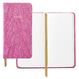 Hallmark Etched Leaves Pink Slim Notebook