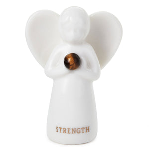 Hallmark Tiger Eye Angel of Strength Mini Angel Figurine, 2"