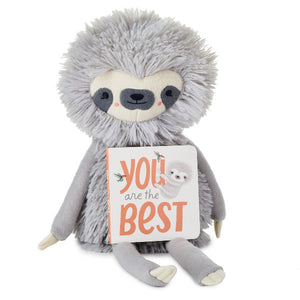 Hallmark MopTops Sloth Stuffed Animal With You Are the Best Board Book