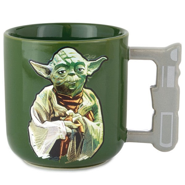 Star Wars Mandalorian The Child Bab Yoda Grogu 18 oz Ceramic Mug with Sculpted Lid