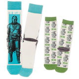 Hallmark Star Wars: The Mandalorian™ and Grogu™ Adult and Child Novelty Crew Socks, Set of 2