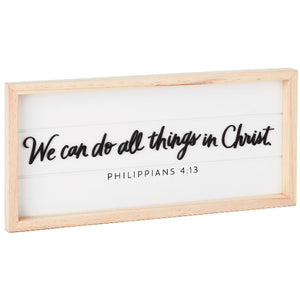 Hallmark We Can Do All Things in Christ Wooden Quote Sign, 15x7