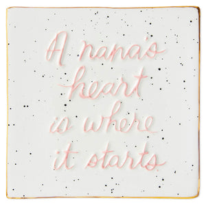 Hallmark A Nana's Heart Ceramic Tile Quote Sign, 6x6