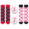 Hallmark Wine Night Valentine's Day Socks and Wine Glasses, Set of 4