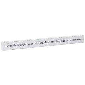 Hallmark Great Dads Wood Quote Sign, 23.5x2