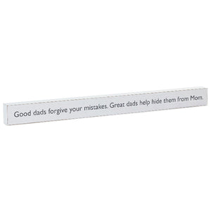 Hallmark Great Dads Wood Quote Sign, 23.5x2