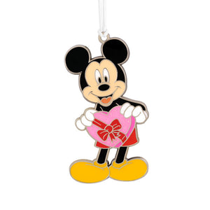 Hallmark Disney Mickey Mouse with Valentine Present Metal Ornament