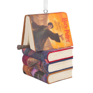 Hallmark Harry Potter™ Stacked Books With Wand Hallmark Ornament