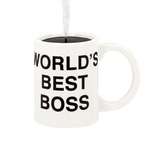 Hallmark The Office World's Best Boss Coffee Mug Hallmark Ornament