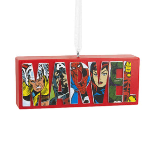 Hallmark Marvel Comics Heroes and Villains Logo Hallmark Ornament
