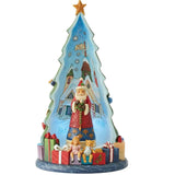 Jim Shore by Enesco Santa in Lighted Tree 11" Figurine